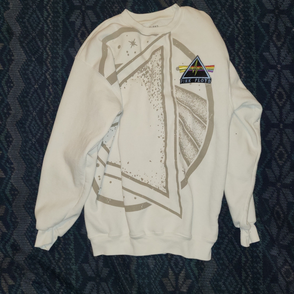 Pink Floyd Cream Colored Crewneck Sweater Size Small